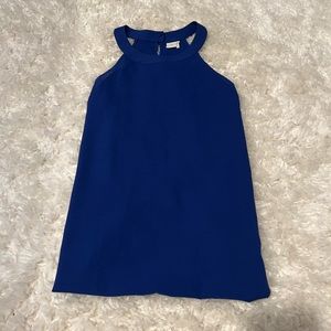 Blue paper crane halter neck tank top